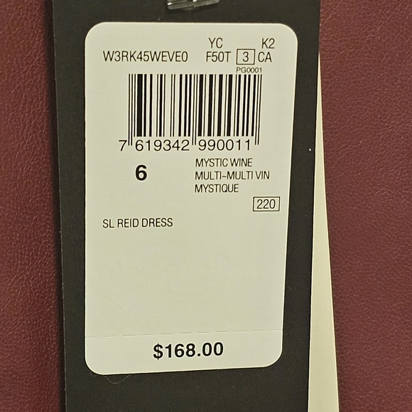 Guess wine colour faux leather dress. New with tags. - Picture 4 of 5